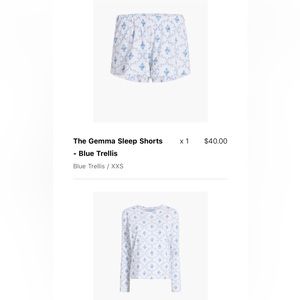 Hill House Pajama Set - Gemma Sleep Short and Ivy Sleep Tee (LS), XXS